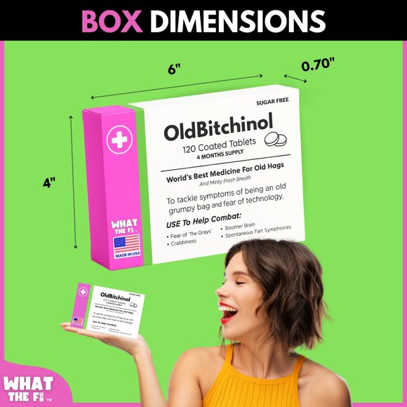 Novelty Prank Medicine Box OldBitchinol Funny Prescription Gag Gift Exchange - Picture 4 of 10